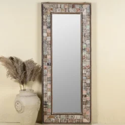 Gajar - Handgemaakte Patchwork Spiegel in Boho Stijl