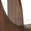 Geometric eettafel rond - teak bruin - 150