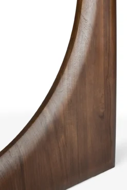 Geometric eettafel rond - teak bruin - 150
