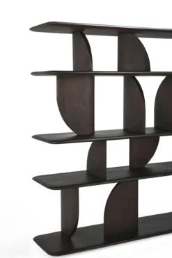 Geometric rek - teak donkerbruin
