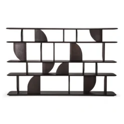 Geometric rek - teak donkerbruin