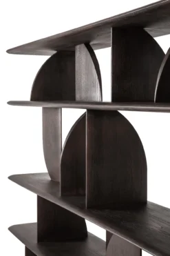 Geometric rek - teak donkerbruin