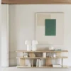 Geometric zitbank console - eiken geolied - 210x35xh67