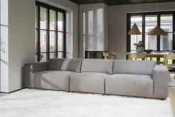 Gestoffeerde 4-zitsbank Willard Lichtbeige