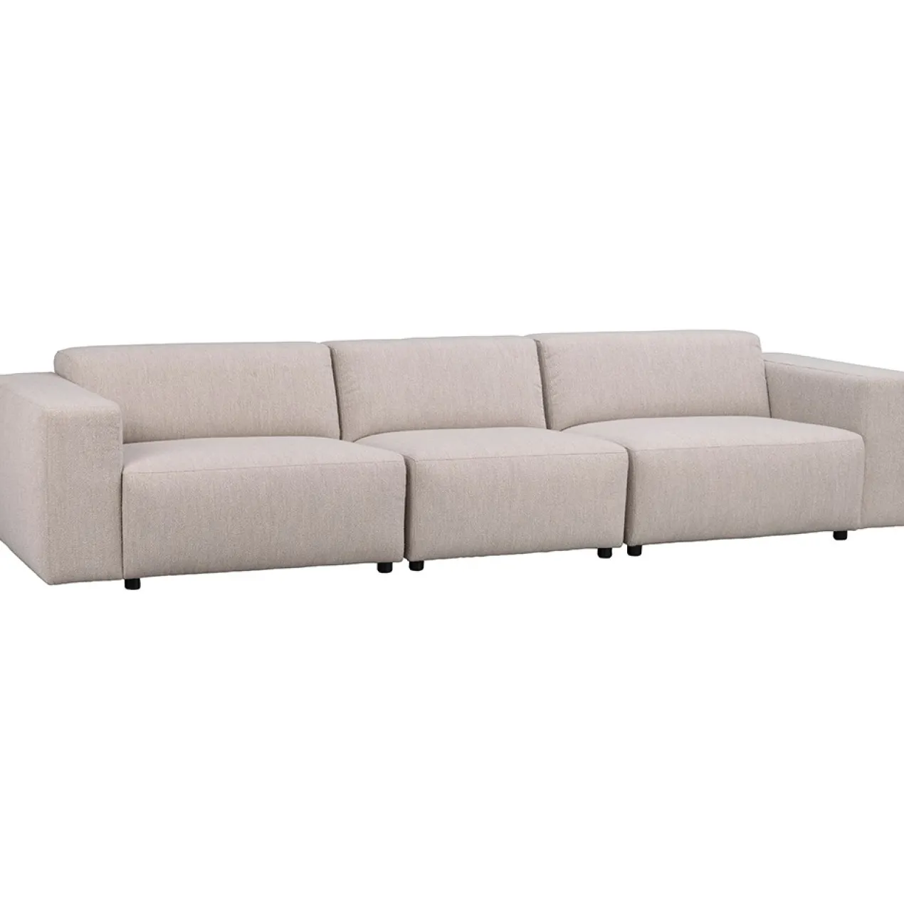 Gestoffeerde 4-zitsbank Willard Lichtbeige