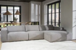 Gestoffeerde 4-zits hoekbank Willard Beige - Hoek rechts