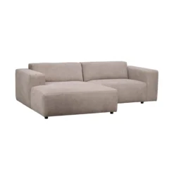 Gestoffeerde 3-zits hoekbank Willard - 234 cm Beige - links