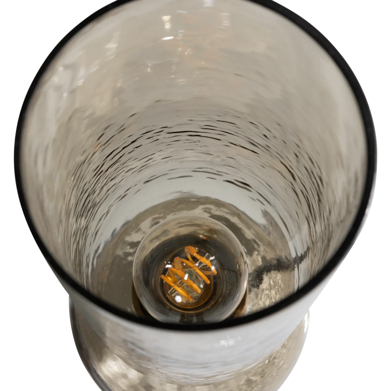 Gigi tafellamp gehamerd glas 38xo15cm naturel