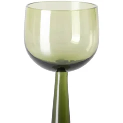 Glas Emeralds Wine Glass tall olive green - set van 4
