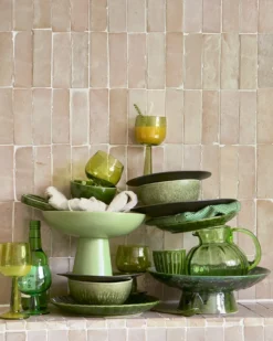 Glas Emeralds Wine Glass tall fern green - set van 4