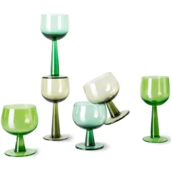 Glas Emeralds Wine Glass tall fern green - set van 4