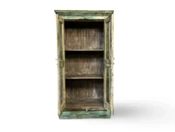 Glaskast 2 deur turquoise uniek