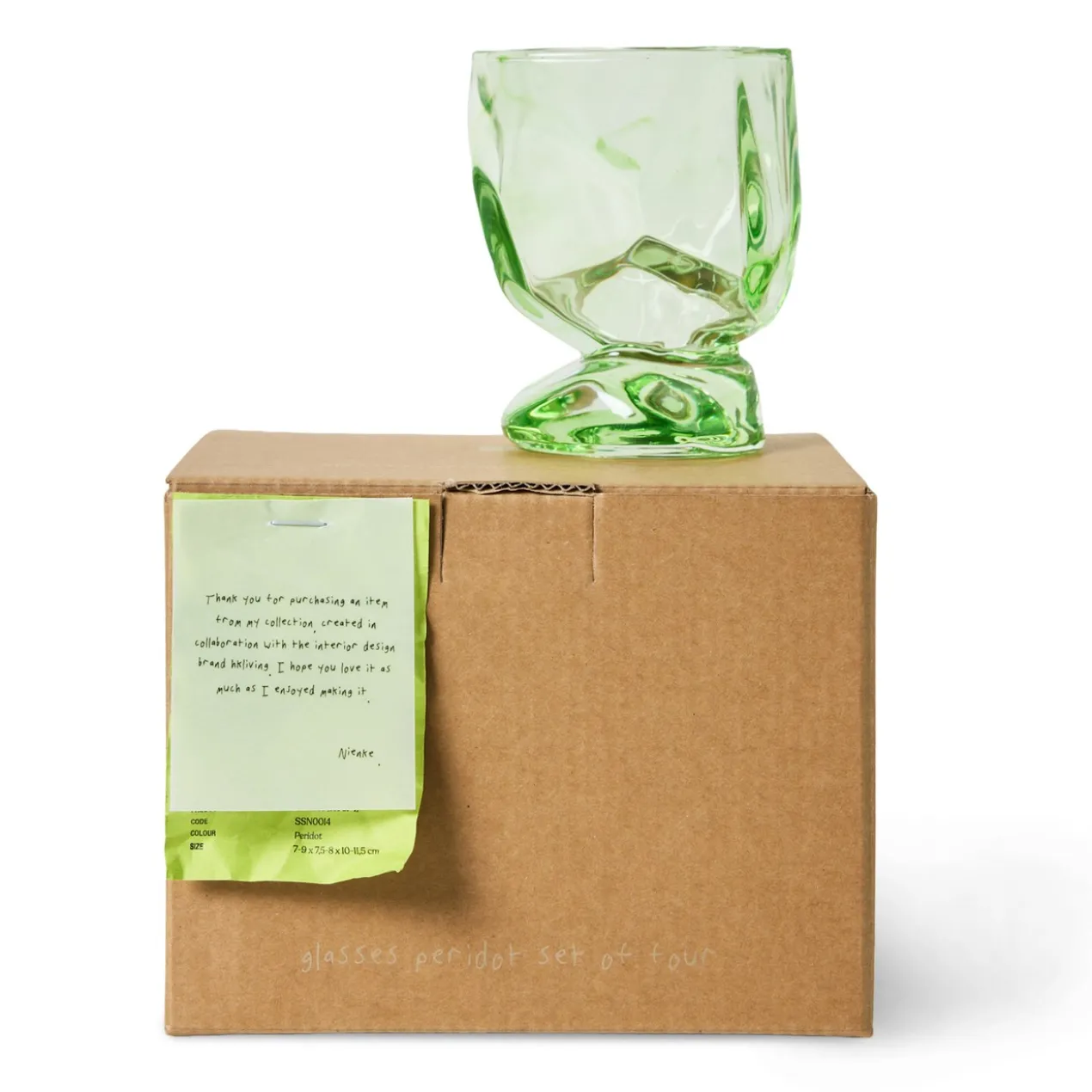 Glas Nienke Sikkema peridot - set van 4
