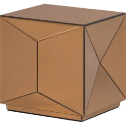 Glintz bijzettafel hout spiegelglas bruin [fsc]