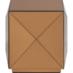 Glintz bijzettafel hout spiegelglas bruin [fsc]
