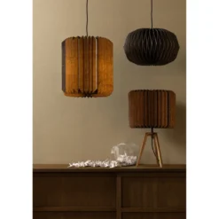 Globe hanglamp papier naturel/zwart