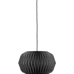 Globe hanglamp papier naturel/zwart