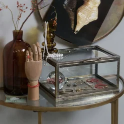Goddess sidetable antique brass
