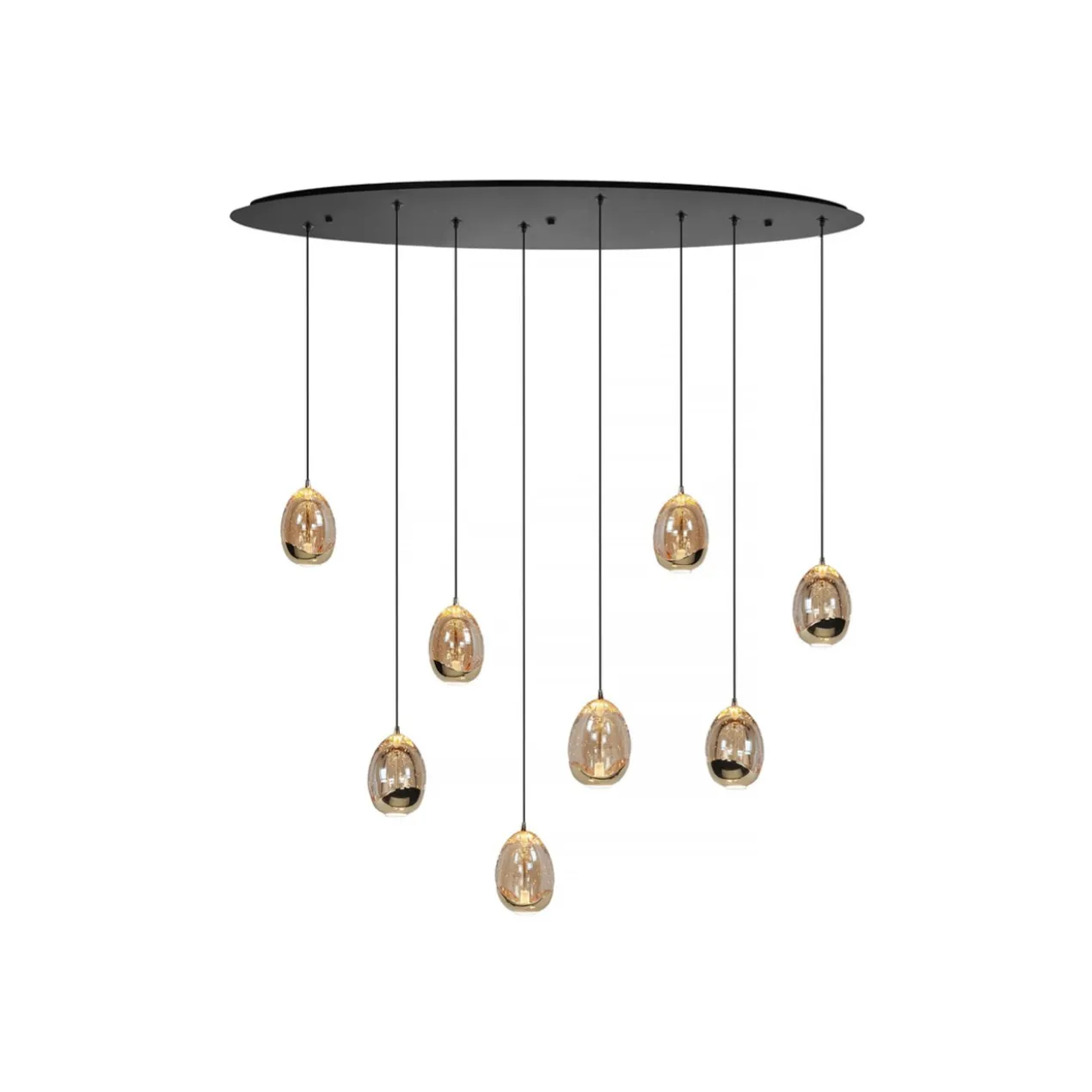 GOLDEN EGG OVAAL 8-LICHTS ZWART