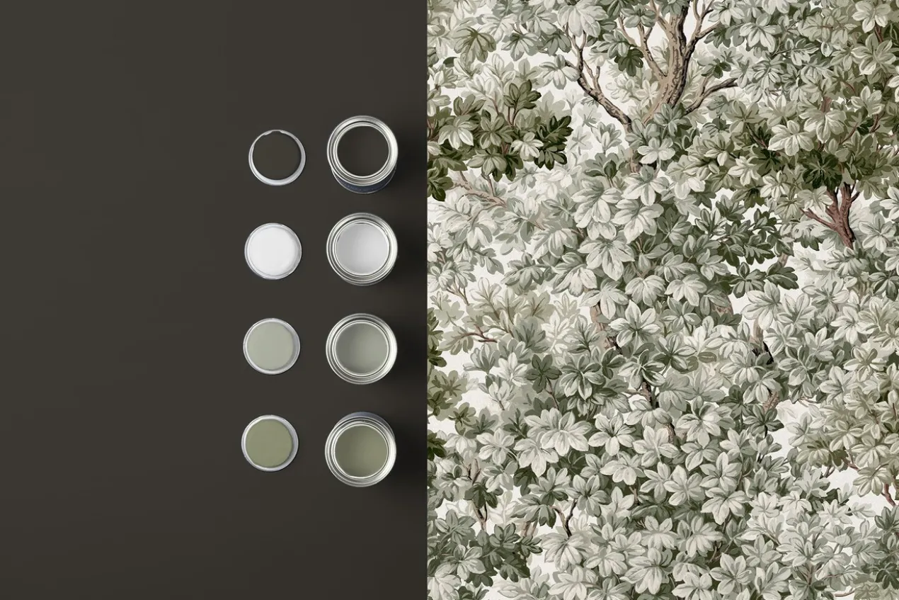 Graham & Brown - Vliesbehang Coppice Sage - 10mx52cm