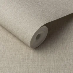 Graham & Brown - Vliesbehang - Linen Beige - 10mx52cm