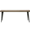 Guild tafel naturel met zwart onderstel 220x90 cm