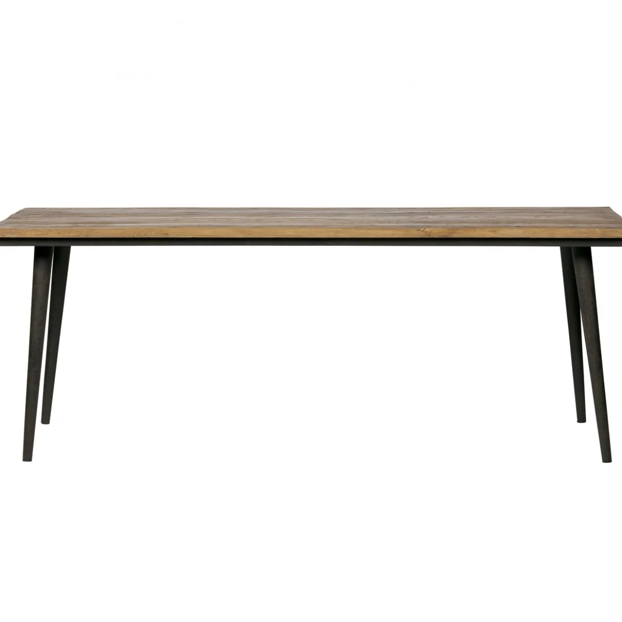 Guild tafel naturel met zwart onderstel 220x90 cm