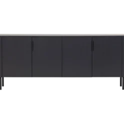 Gunnar dressoir 200 cm grenen matzwart [fsc]