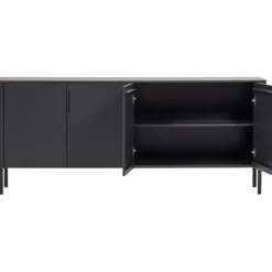 Gunnar dressoir 200 cm grenen matzwart [fsc]