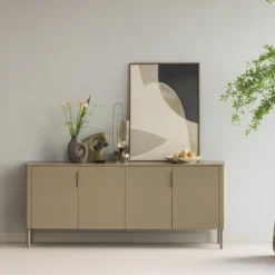 Gunnar dressoir 200 cm grenen mud [fsc]