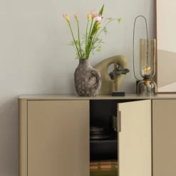 Gunnar dressoir 200 cm grenen mud [fsc]