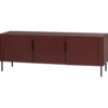 Gunnar tv meubel 154 cm grenen bordeauxrood [fsc]