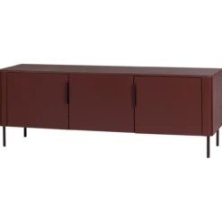 Gunnar tv meubel 154 cm grenen bordeauxrood [fsc]
