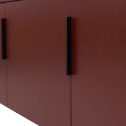 Gunnar tv meubel 154 cm grenen bordeauxrood [fsc]