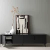 Gunnar tv meubel 200 cm grenen matzwart [fsc]