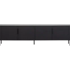 Gunnar tv meubel 200 cm grenen matzwart [fsc]