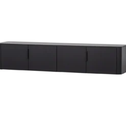 Gunnar tv meubel 200 cm grenen matzwart [fsc]