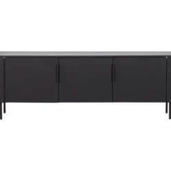 Gunnar tv meubel 154 cm grenen matzwart [fsc]