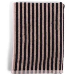 Handdoek Kate beige black 50x100 cm