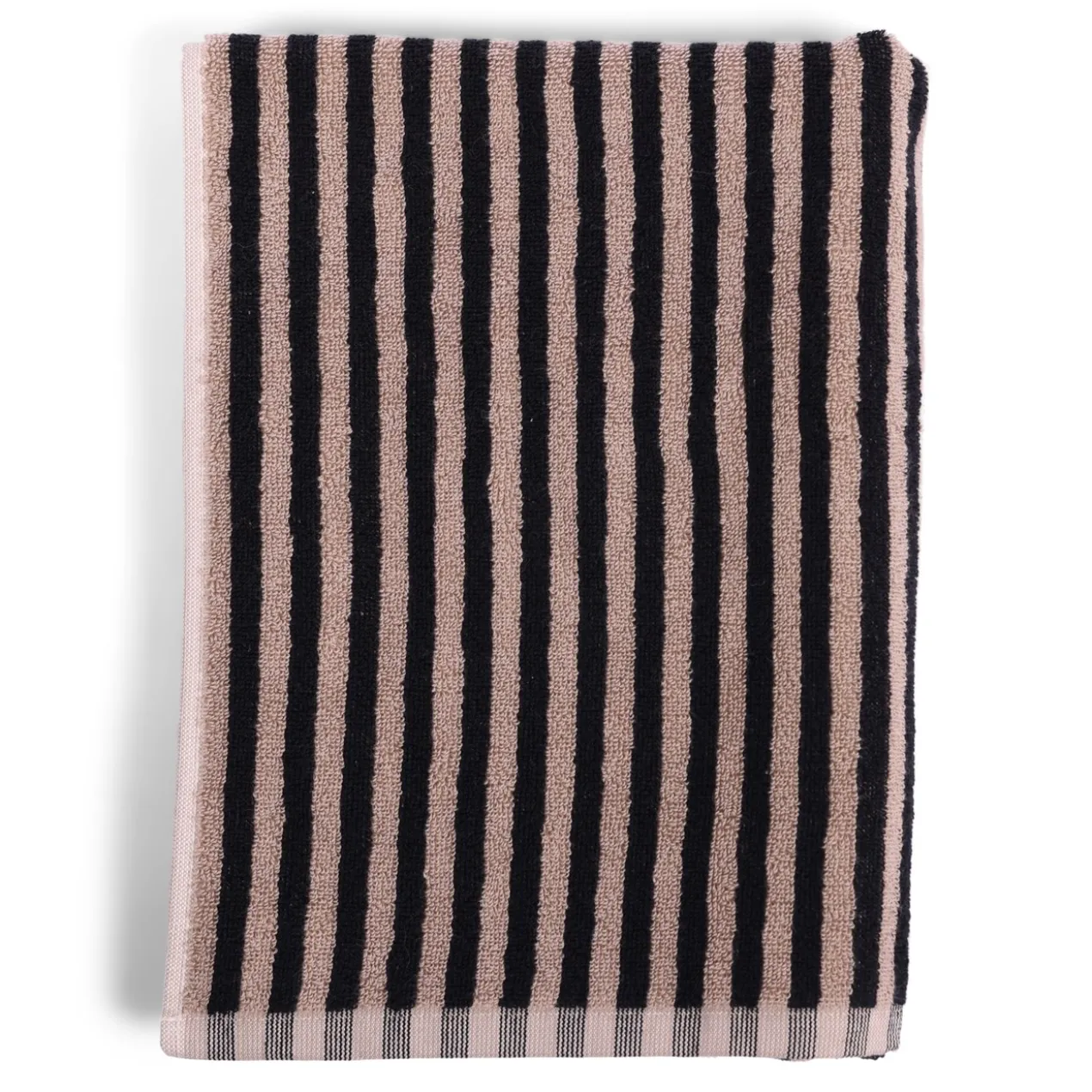 Handdoek Kate beige black 50x100 cm