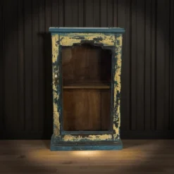 Hangkast uniek blauw/geel