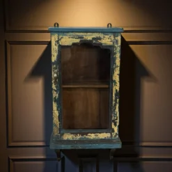 Hangkast uniek blauw/geel