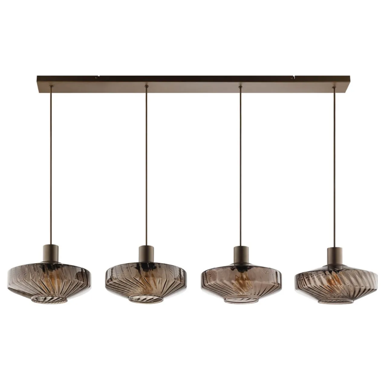 Hanglamp Anouk 4-Lichts balk koffie