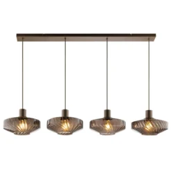 Hanglamp Anouk 4-Lichts balk koffie
