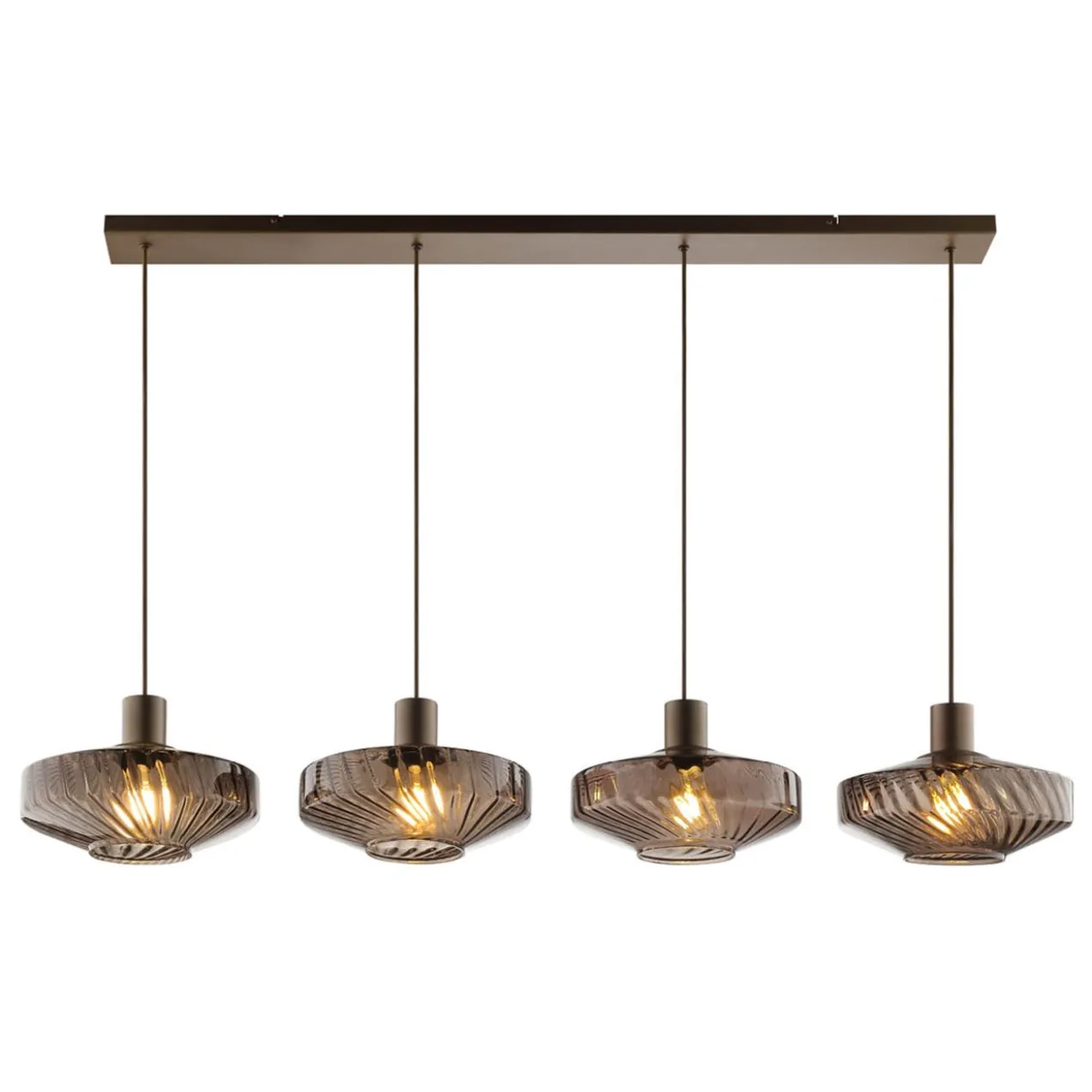 Hanglamp Anouk 4-Lichts balk koffie