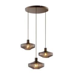 Hanglamp Anouk 3-Lichts rond koffie