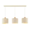 Hanglamp Arjan 3-lichts balk beige