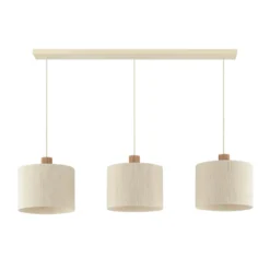Hanglamp Arjan 3-lichts balk beige