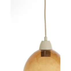 Hanglamp Bisho 3 sand/amberglas