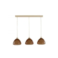 Hanglamp Bisho 3 sand/amberglas
